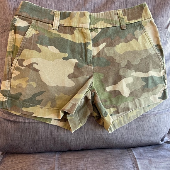 J. Crew Women’s Sz 00 Chino Casual Shorts. 1 Light Blue & 1 Camo - Picture 9 of 10